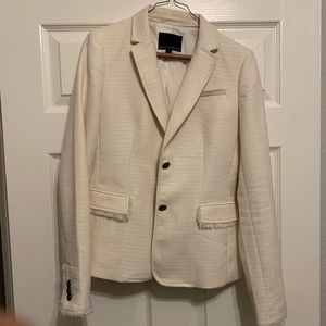 Banana Republic Ivory Wool Blazer. Size 2 Tall.